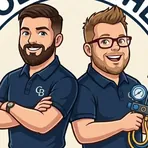 Illustration of the two Cool Brothers technicians